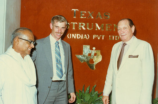 M.S. Chockalingam with Texas Instrument CEO