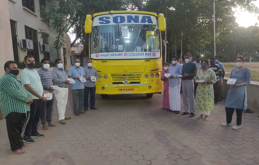 The Sona Group started to supply food through anadhanam.org to 500 COVID-19 patients