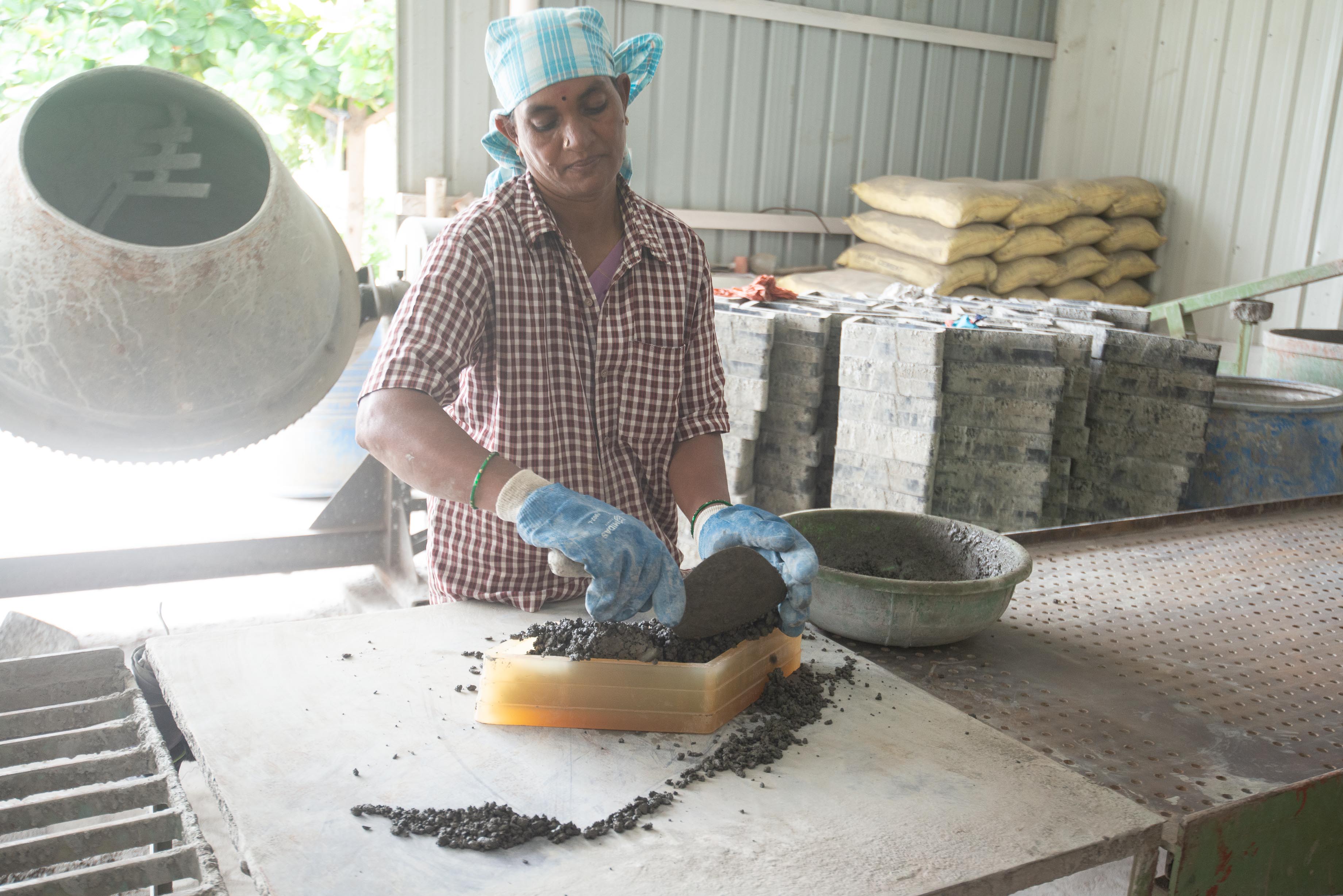 Turning Steel Waste to Paver Blocks Gives Rural Women Entrepreneurial Edge
